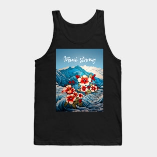 Maui Hawaii: Maui Strong on a Dark Background Tank Top